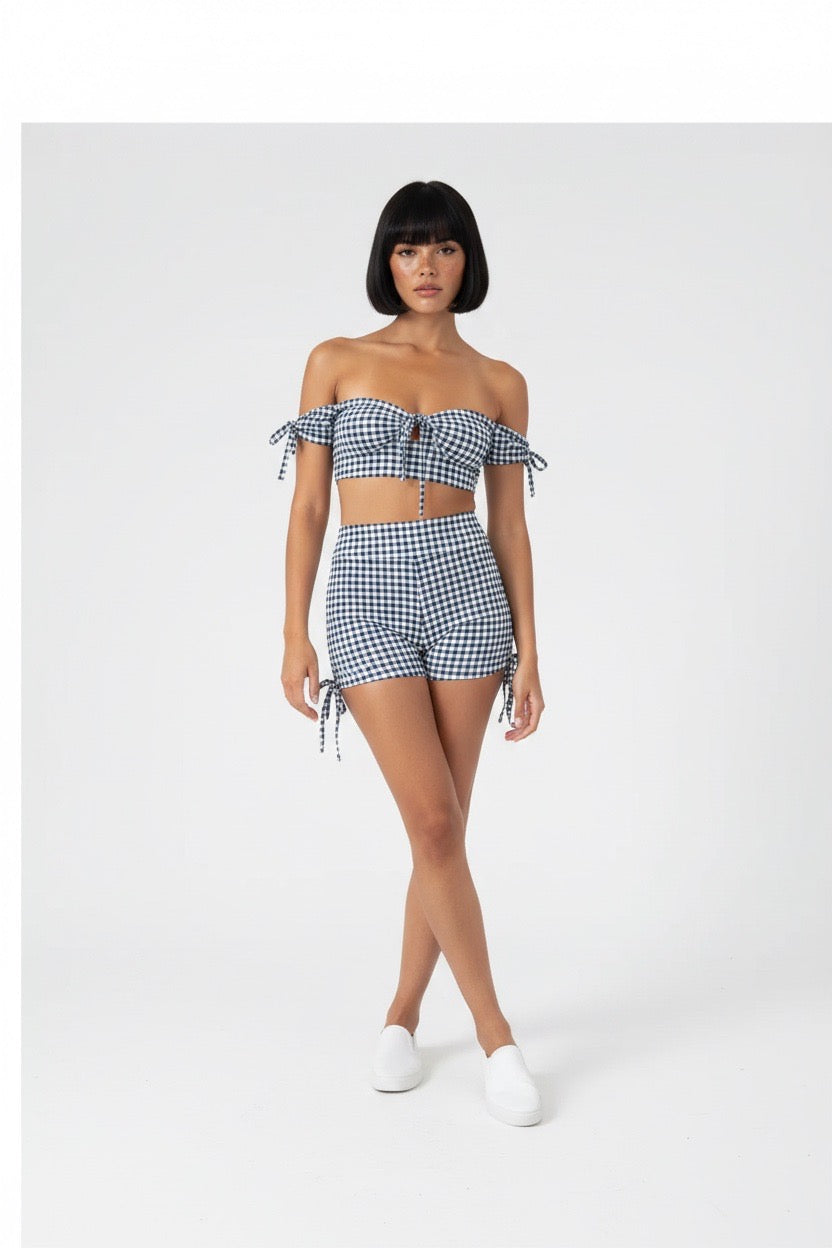 Ruby at Tropez Black & White Bra & Shorty